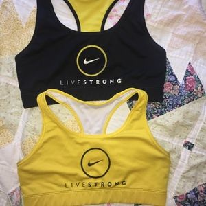 Size M, Nike LIVESTRONG Sports Bra Pair